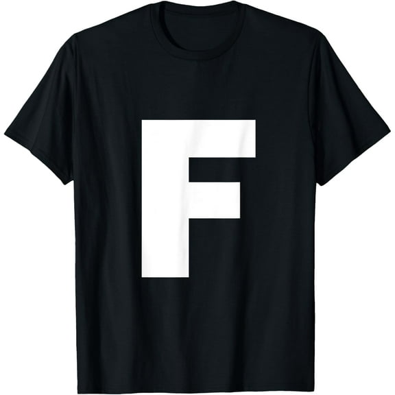 Letter F Capital Alphabet Monogram Initial T-Shirt