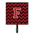 thumbnail image 1 of Letter F Chevron Black and Red   Leash or Key Holder, 1 of 1