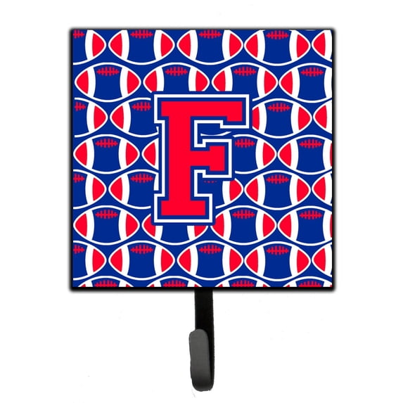 Letter F Football Harvard Crimson and Yale Blue Leash or Key Holder