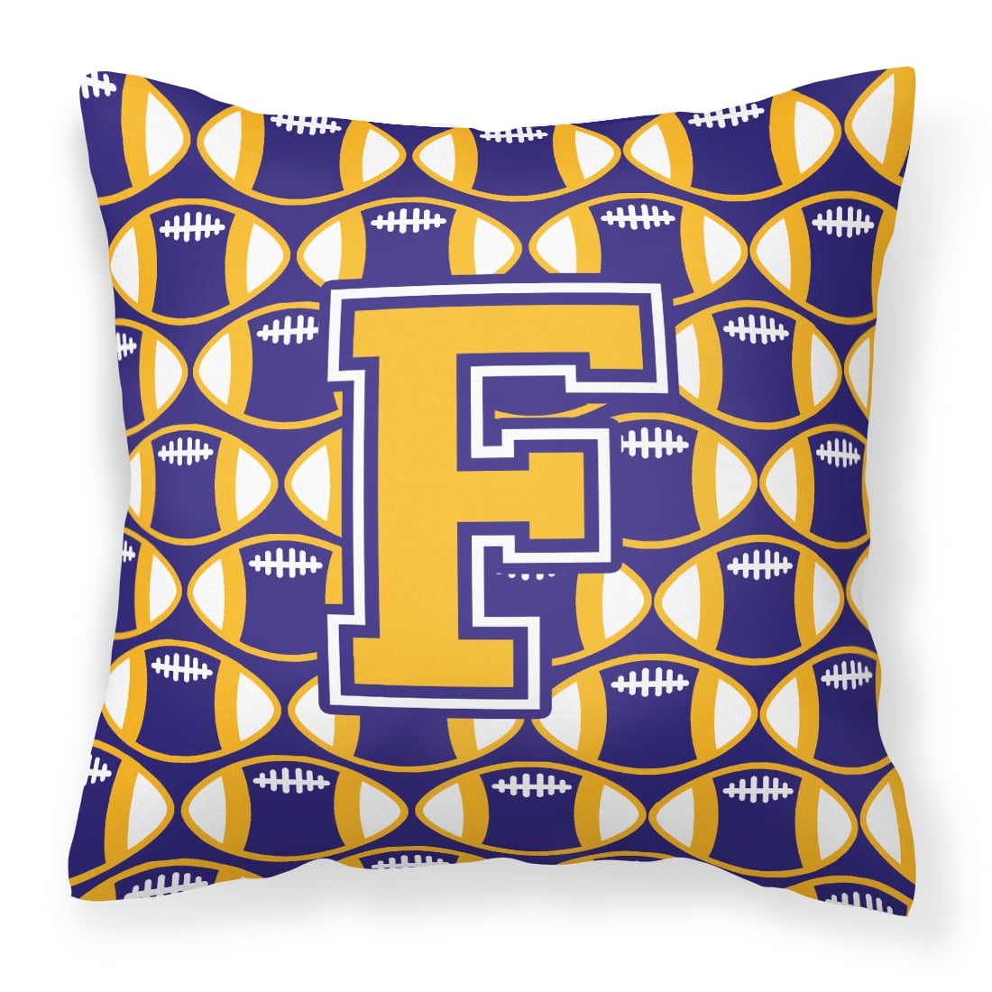 Letter F Football Purple and Gold Fabric Decorative Pillow - Walmart.com