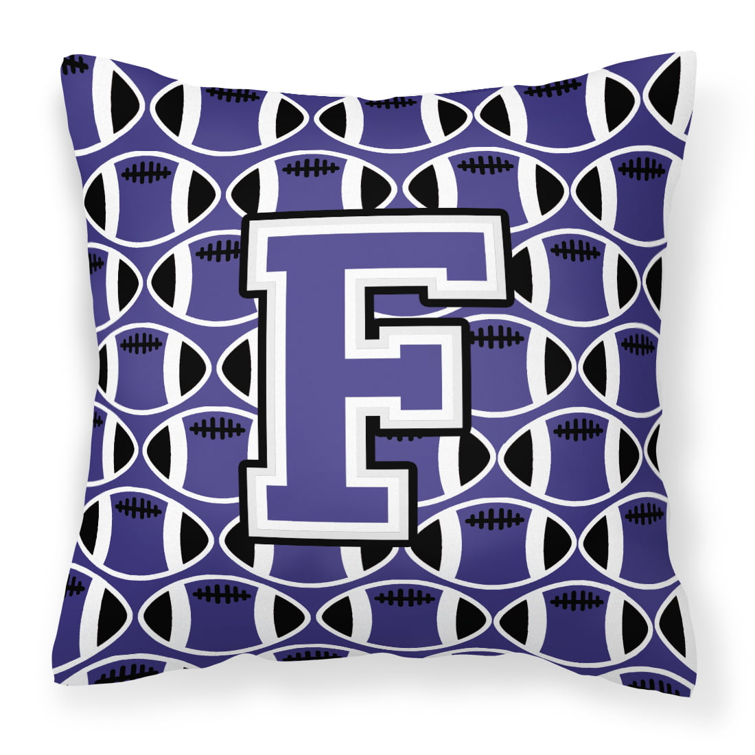 Letter F Football Purple and White Fabric Decorative Pillow - Walmart.com