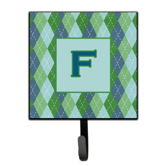 Letter F Initial Monogram - Blue Argoyle Leash or Key Holder
