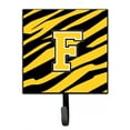 thumbnail image 1 of Letter F Initial Tiger Stripe - Black Gold  Leash or Key Holder, 1 of 7