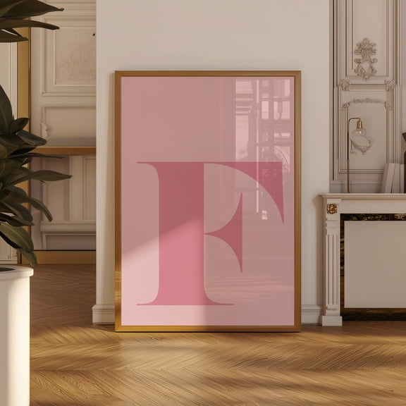 Letter F Initial Wall Art Alphabet Nursery Room Decor Living Room Bedroom Office