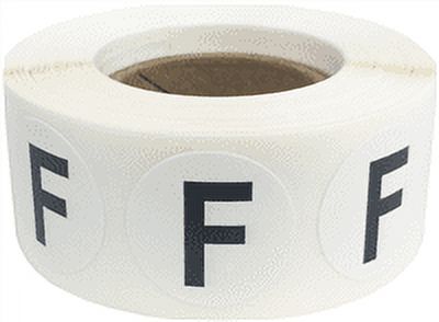 500 Letter 'W' Inventory Stickers - 0.75 Inch Round Labels, Permanent Adhesive, Made In USA 4 thumbnail image