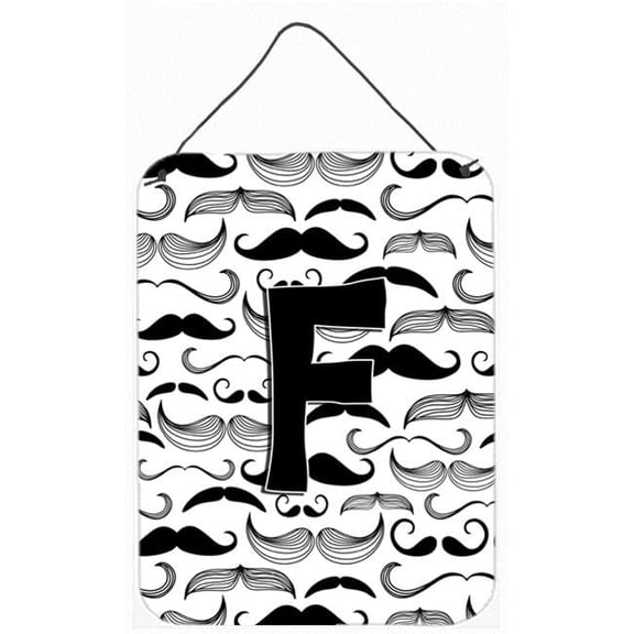 Letter F Moustache Initial Wall and Door Hanging Prints