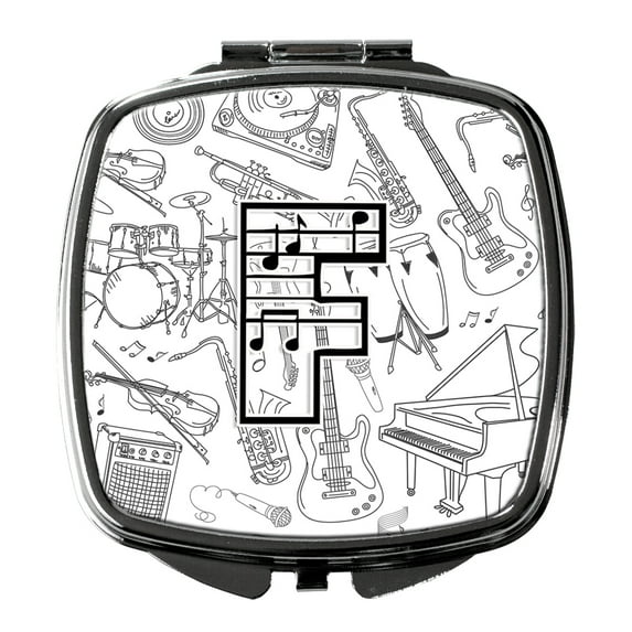 Letter F Musical Note Letters Compact Mirror