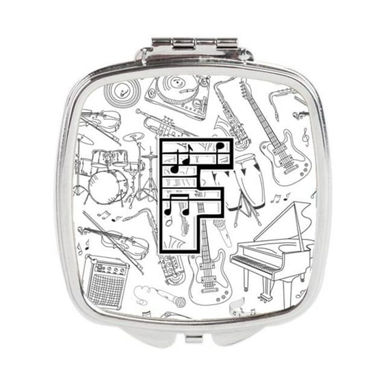 Letter F Musical Note Letters Compact Mirror