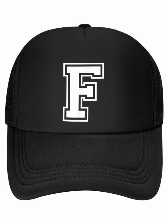 Letter F Name Initial Varsity Alphabet Monogram Baseball Cap