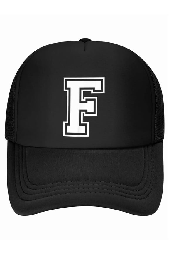 Letter F Name Initial Varsity Alphabet Monogram Baseball Cap