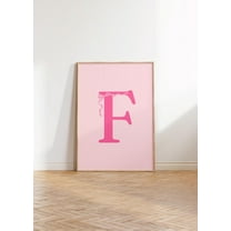 Letter F Poster, F Initial, Big Letters For Wall, Alphabet Letter Art, Letters For Nursery, Pink Wall Art, Pastel Poster, Teen Room Decor Wall Art, Modern Wall Decor, 8x12 UNFRAMED