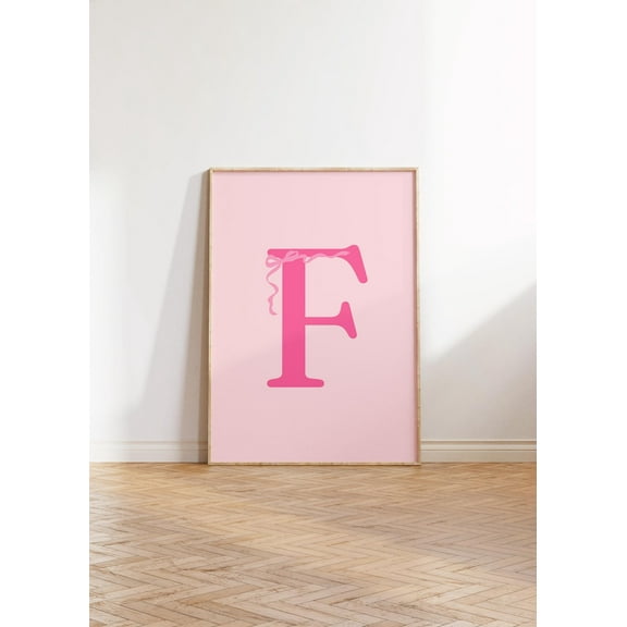 Letter F Poster, F Initial, Big Letters For Wall, Alphabet Letter Art, Letters For Nursery, Pink Wall Art, Pastel Poster, Teen Room Decor Wall Art, Modern Wall Decor, 8x12 UNFRAMED