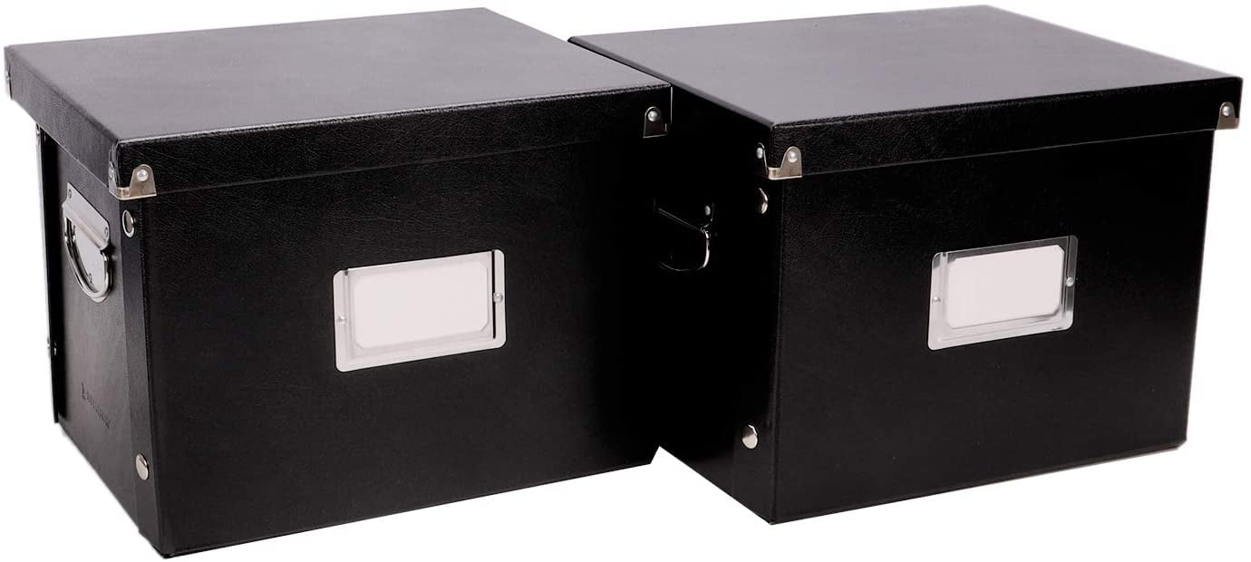 Letter File Box, Black 2 PK