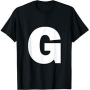 Letter G Capital Alphabet Monogram Initial T-Shirt