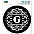 thumbnail image 1 of Letter G Initial Black White Scrolls Automotive Car Refrigerator Locker Vinyl Magnet, 1 of 1
