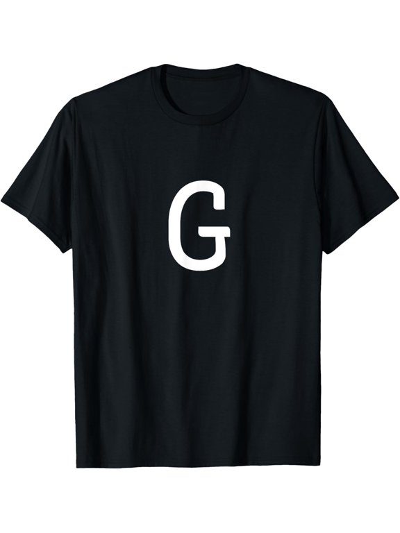 Letter G - Minimal Capital Alphabet To Spell Words Or Names T-Shirt men and women can wear, black, white, gifts
