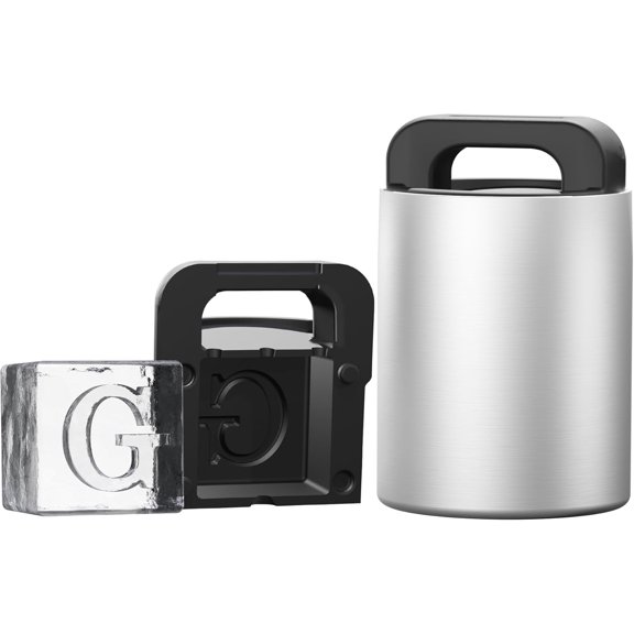 Letter G Monogram Clear Ice Cube Maker, 2" Big Ice Cubes Mold for and , Large Initials Ice Cube Tray Personalized Gifts for DAD Gifts for Men (Letter G)