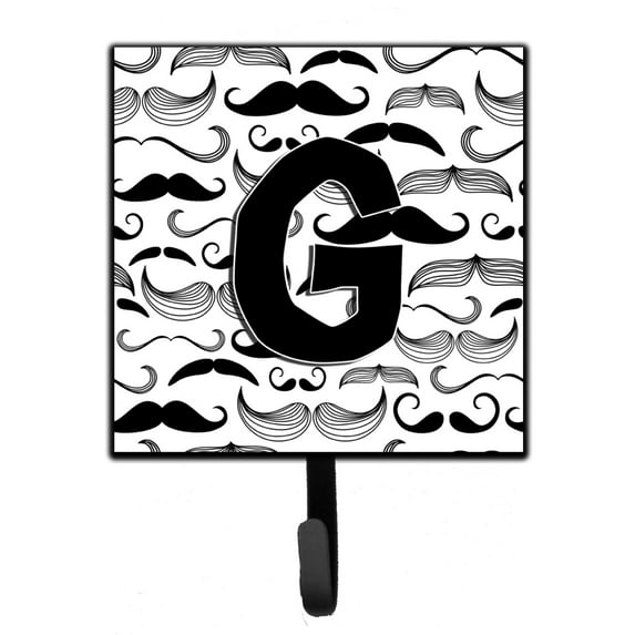 Letter G Moustache Initial Leash or Key Holder