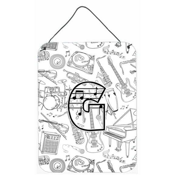 Letter G Musical Note Letters Wall and Door Hanging Prints