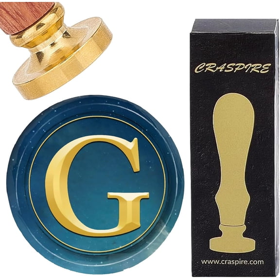 Letter G Wax Seal Stamps Initial Alphabets Vintage Removable Brass Sealing Stamp Heads 25mm Copper with for Wedding Christmas Envelopes Invitations Card DIY Craft Birthday Gift colorful DIY