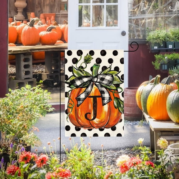 Letter Garden Flag Pumpkin Letter Garden Flag Decoration Courtyard Outdoor Hanging Decoration I