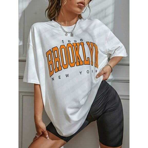 Letter Graphic Drop Shoulder Tee