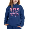 thumbnail image 1 of Letter Graphic Hoodies Teen Girls Boys Cute Long Sleeve Oversized Sweatshirts Pullover Loose Preppy Fall Clothes - Navy,4-5 Years, 1 of 5