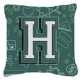 thumbnail image 1 of Letter H Back To School Initial Canvas Fabric Decorative Pillow, 1 of 1