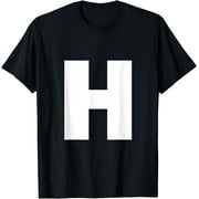 Letter H Capital Alphabet Monogram Initial T-Shirt