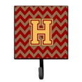 thumbnail image 1 of Letter H Chevron Garnet and Gold  Leash or Key Holder, 1 of 1