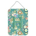 thumbnail image 1 of Letter H Circle Circle Teal Initial Alphabet Wall or Door Hanging Prints, 1 of 2