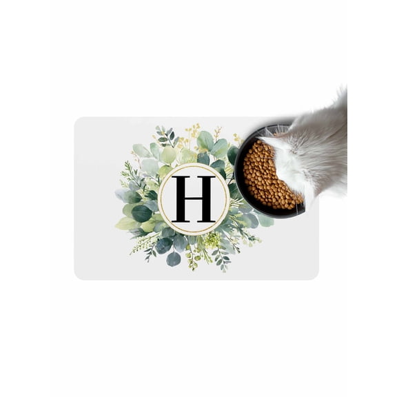 Letter H Doormat Non Slip Diatomaceous Earth Door Mat Absorbent Quick Dry Soft Washable Entrance Rug for Bathroom Laundry Room 24"x36"