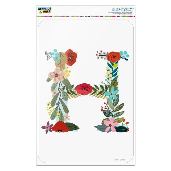 Letter H Floral Monogram Initial Home Business Office Sign