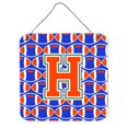 thumbnail image 1 of Letter H Football Green, Blue & Orange Wall or Door Hanging Prints, 1 of 1