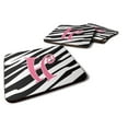 thumbnail image 1 of Letter H Initial  Zebra Stripe and Pink Foam Coaster Set of 4, 1 of 3