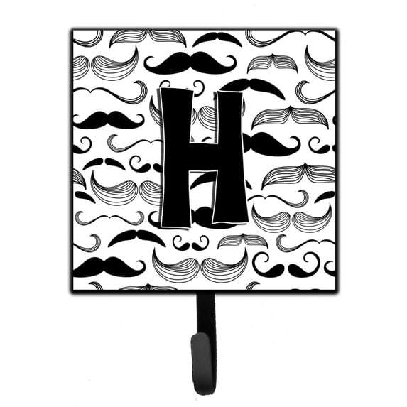 Letter H Moustache Initial Leash or Key Holder