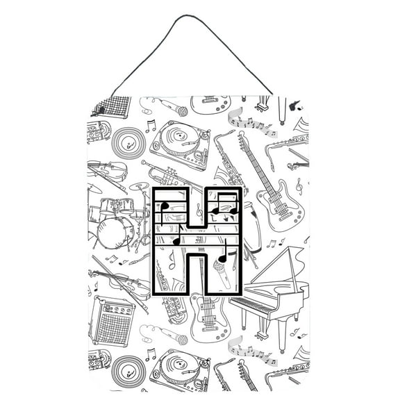Letter H Musical Note Letters Wall or Door Hanging Prints