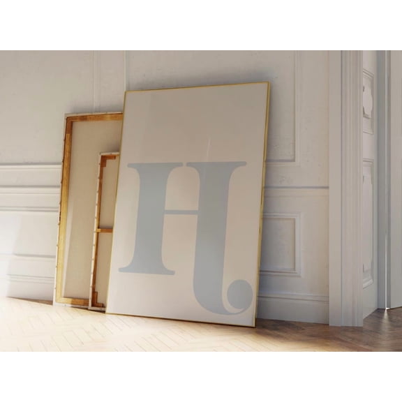 Letter H Print Blue Alphabet Dorm Room Decor Pdf