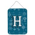 thumbnail image 1 of Letter H Sea Doodles Initial Alphabet Wall or Door Hanging Prints, 1 of 2