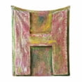 thumbnail image 1 of Letter H Soft Flannel Fleece Throw Blanket, Jaded Wooden H from Alphabet Uppercase Scratched Worn Design Print, Cozy Plush for Indoor and Outdoor Use, 70" x 90", Multicolor, by Ambesonne, 1 of 6