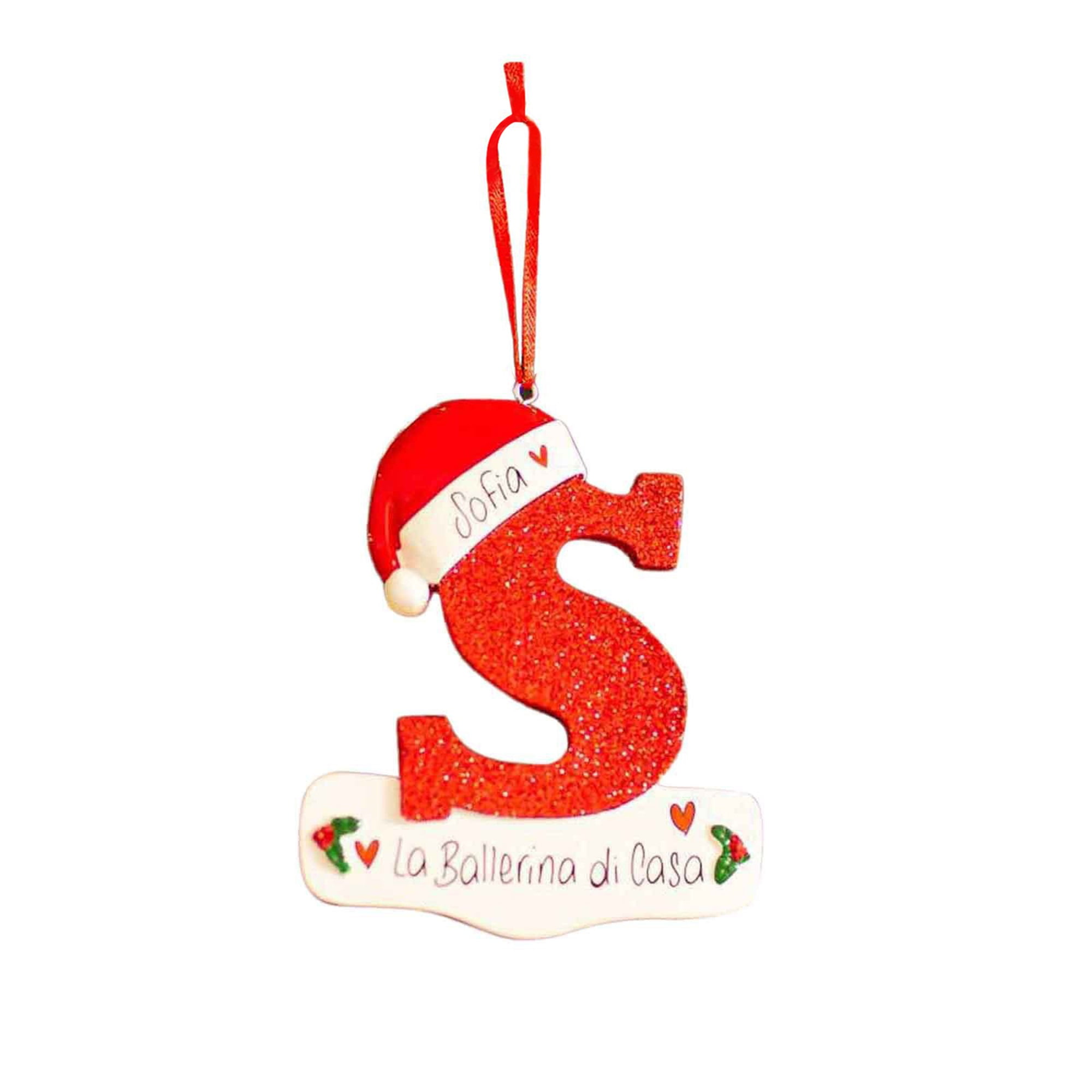 Letter Hanging Pendant Christmas Tree Wood Alphabet Ornaments