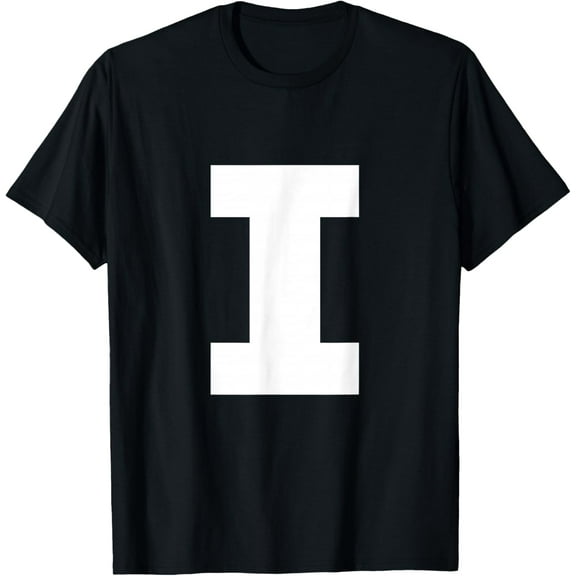 Letter I Capital Alphabet Monogram Initial T-Shirt