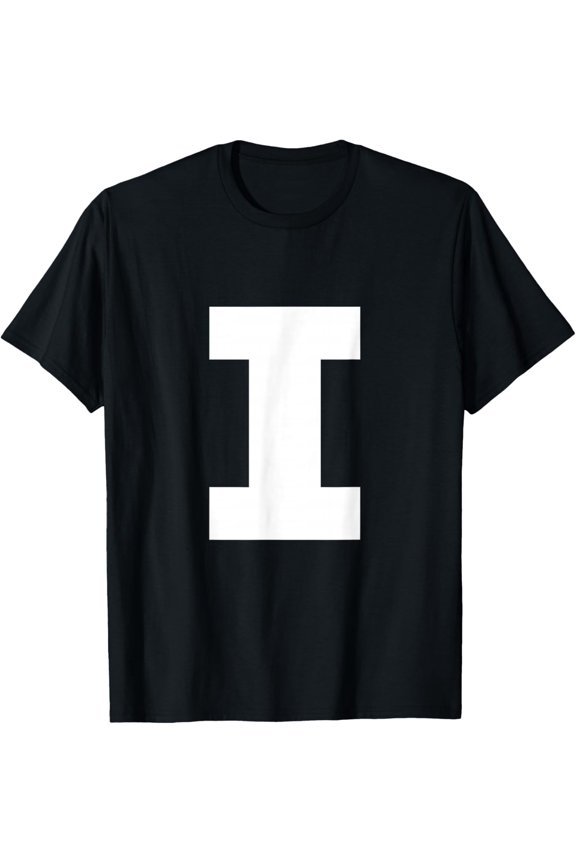 Letter I Capital Alphabet Monogram Initial T-Shirt