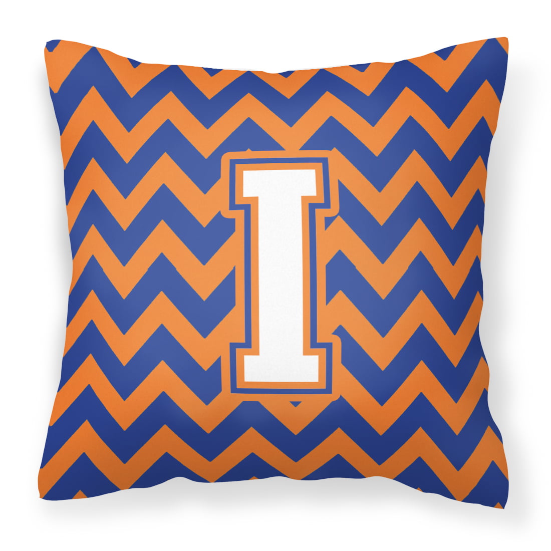 Letter I Chevron Blue and Orange #3 Fabric Decorative Pillow - Walmart.com
