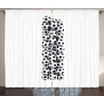 thumbnail image 1 of Letter I Curtains 2 Panels Set, Stack of Soccer Balls Vertical Arrangement Sporting Equipment Classic Design, Window Drapes for Living Room Bedroom, 108W X 96L Inches, Black White, by Ambesonne, 1 of 3