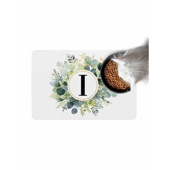 Letter I Doormat Non Slip Diatomaceous Earth Door Mat Absorbent Quick Dry Soft Washable Entrance Rug for Bathroom Laundry Room 24"x36"