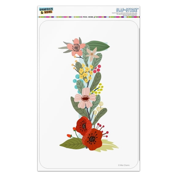 Letter I Floral Monogram Initial Home Business Office Sign