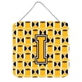 thumbnail image 1 of Letter I Football Black Old Gold and White Wall or Door Hanging Prints, 1 of 1