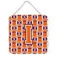 thumbnail image 1 of Letter I Football Orange White and Regalia Wall or Door Hanging Prints, 1 of 1