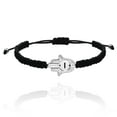 thumbnail image 1 of Letter I Hand of Fatima Bracelet Hamsa Hand Evil Eye Lucky Charm Protection Bracelet Braided String AdjustableY3791-I, 1 of 7